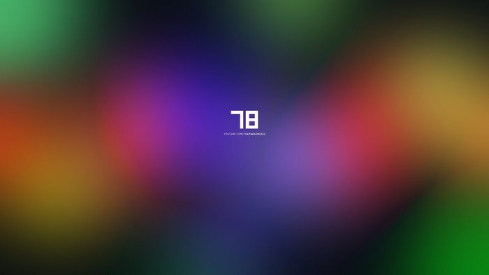 Abstract colorful gradient with "78" logo