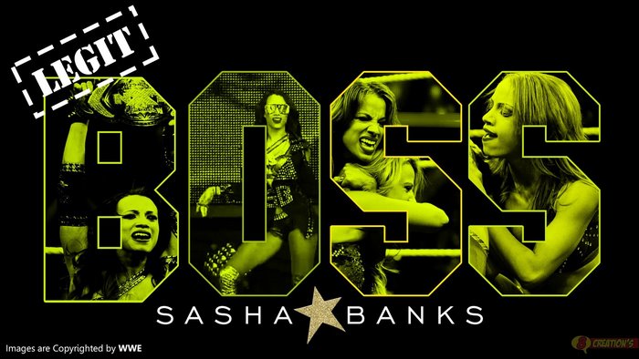 Sasha Banks "BOSS" WWE graphic