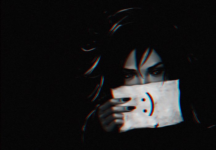 Emotional Dark Portrait with Sadness and Contrast