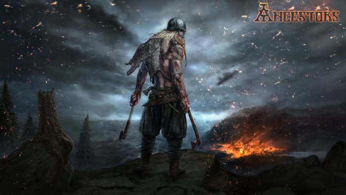 Ancestors video game Viking warrior with axes