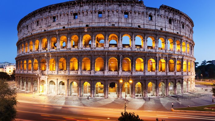 Colosseum in Rome at Dusk