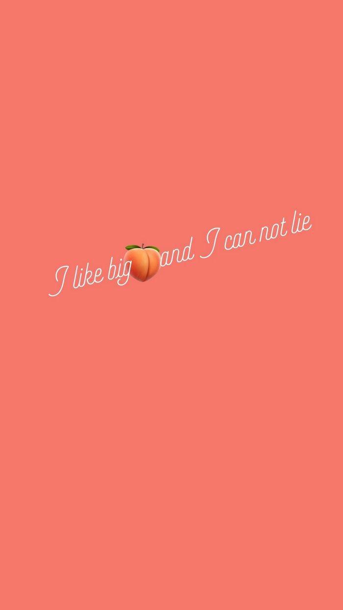 I like big and I cannot lie peach emoji