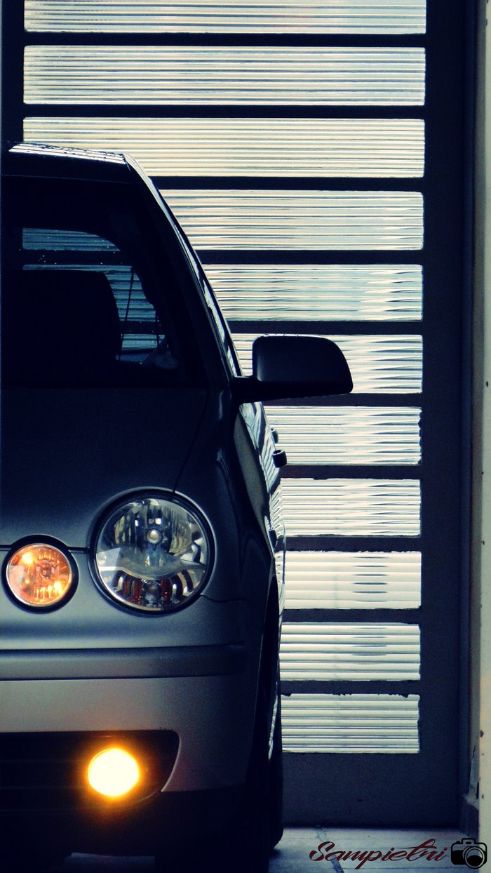 Volkswagen Polo car in garage