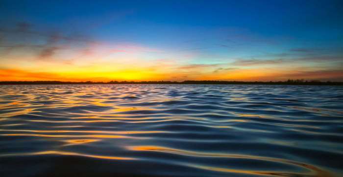 Sunset over a lake in Florida