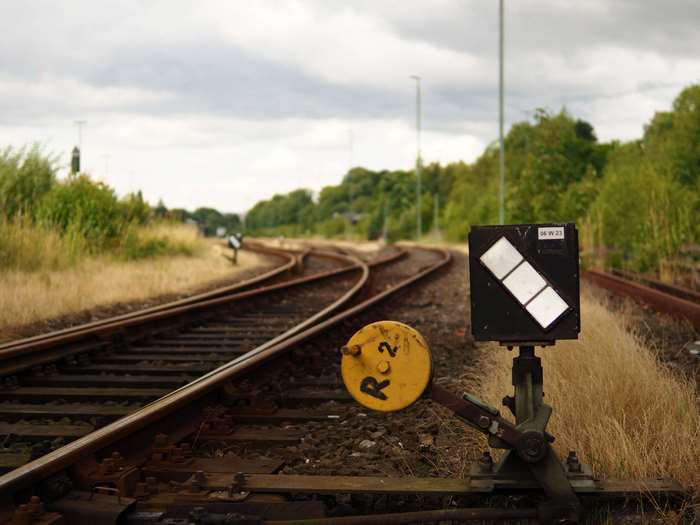 Railway tracks and switch