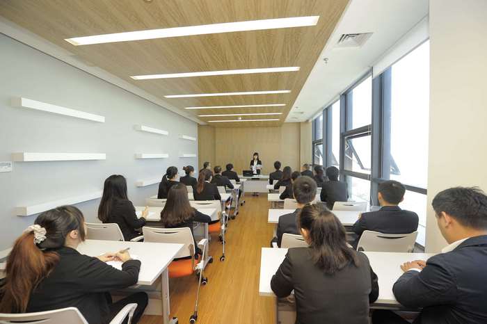 Training session in a modern meeting room