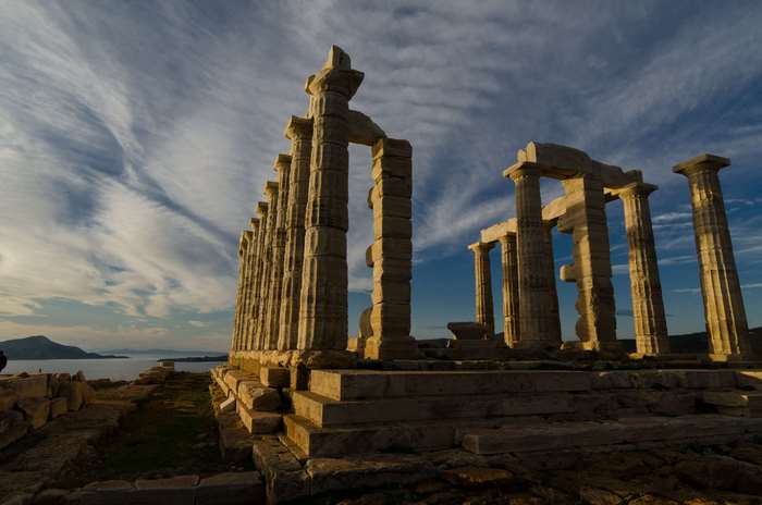 Temple of Poseidon at Cape Sounion, Greece