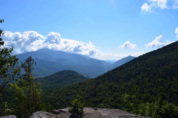 Mountain Range with Forest and Clouds in New York