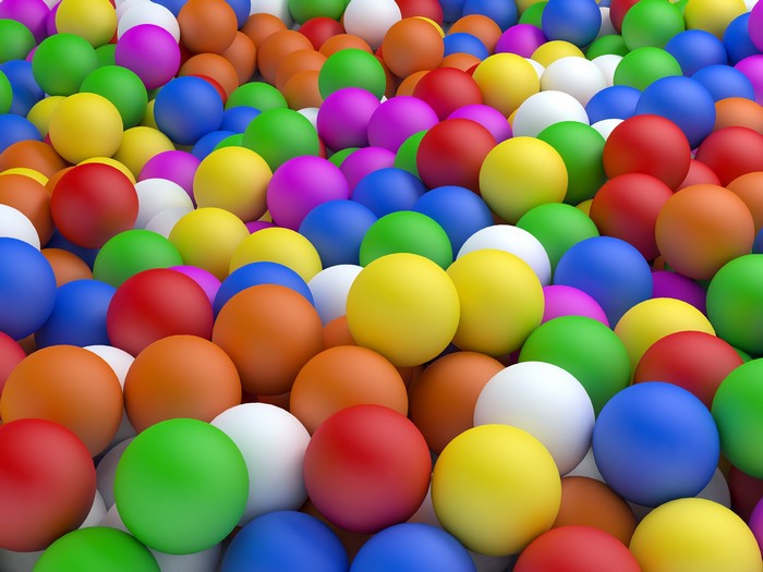Pile of colorful balls