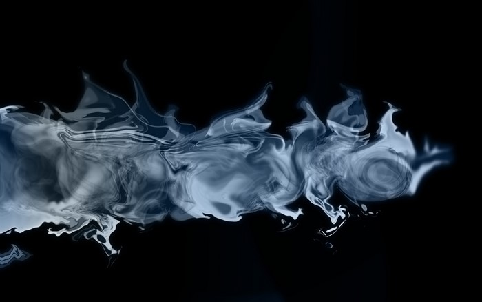 Abstract smoke and liquid patterns on black background