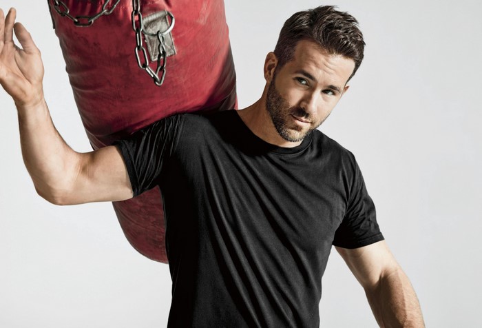 Ryan Reynolds with Punching Bag