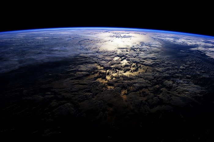 Earth's atmosphere and clouds from space