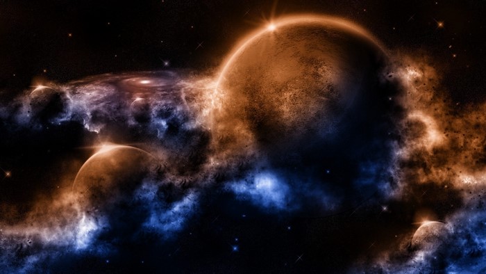 Outer Space Planets and Nebulae