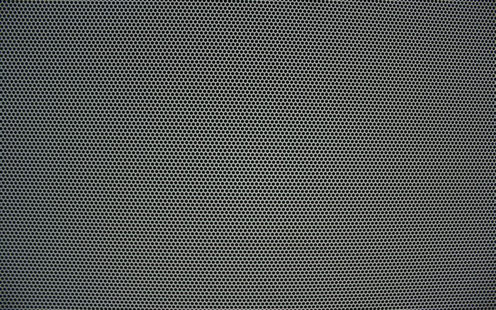 Silver perforated metal sheet