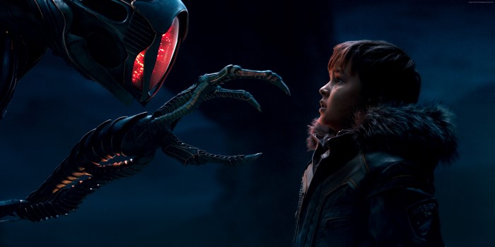 Robot and boy from Lost in Space 4K