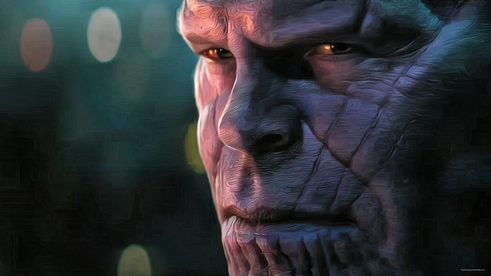 Thanos from Avengers Infinity War 4K artwork