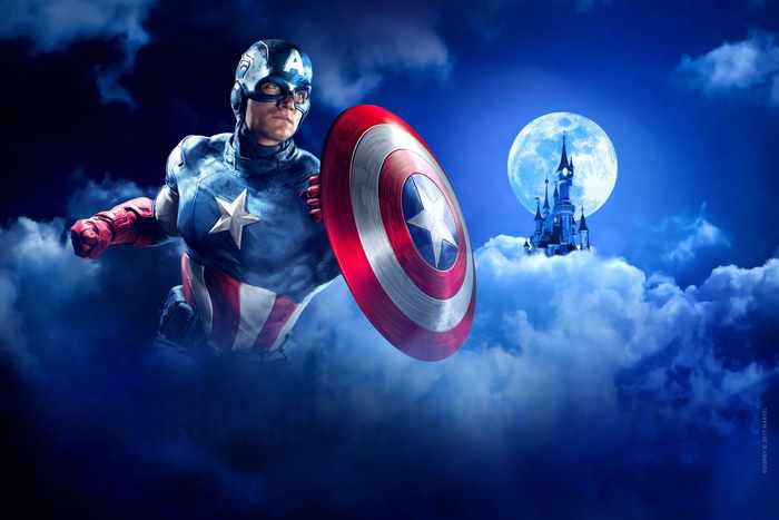 Captain America with Disneyland Paris and Full Moon 4K