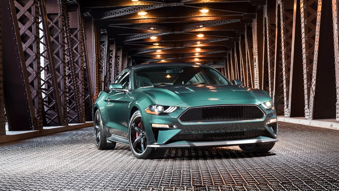 2019 Ford Mustang Bullitt on a Bridge
