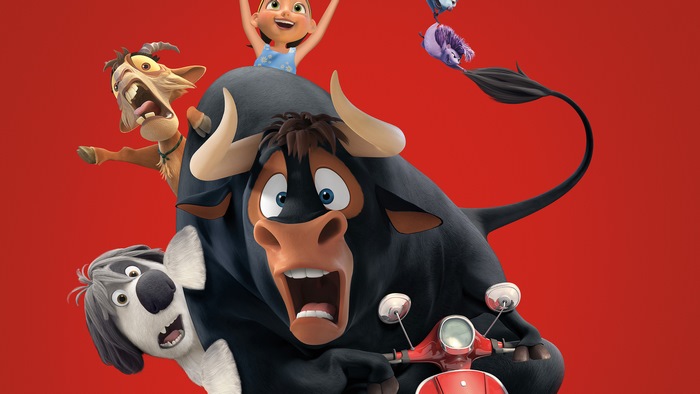 Ferdinand and friends on a red background