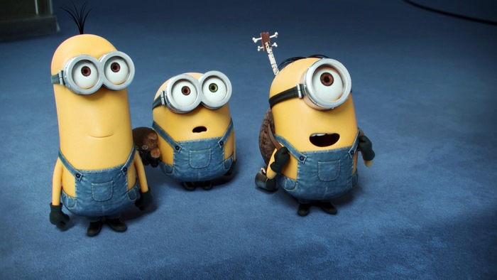 Three Minions from Despicable Me