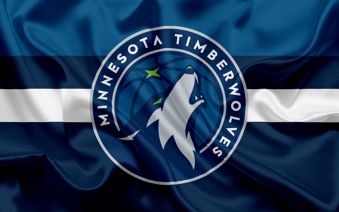 Minnesota Timberwolves Logo on Flag