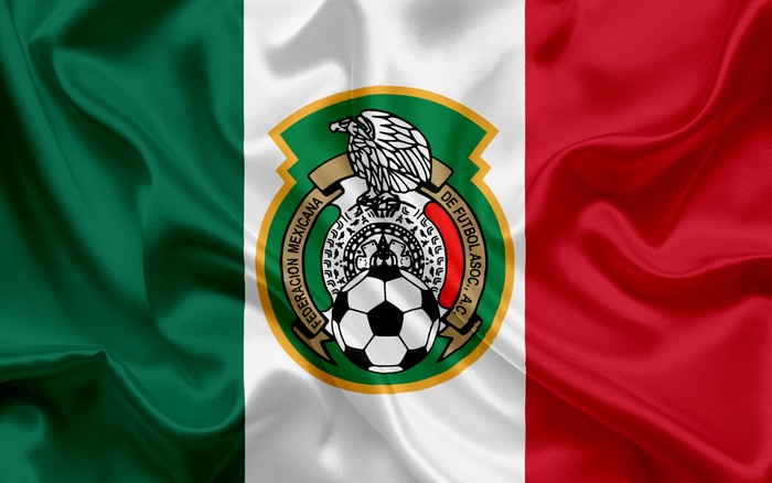 Mexico National Football Team Logo on Flag
