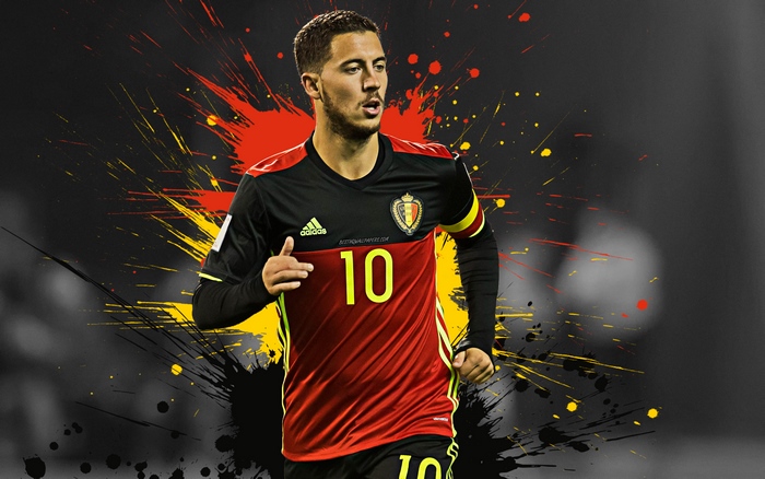 Eden Hazard in Belgium Soccer Jersey