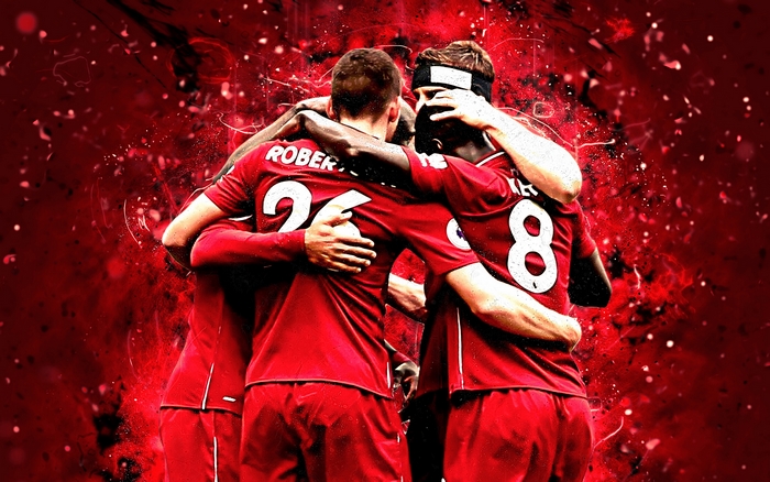 Liverpool F.C. players celebrating