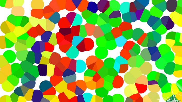 Abstract Colorful Geometric Shapes on White Background