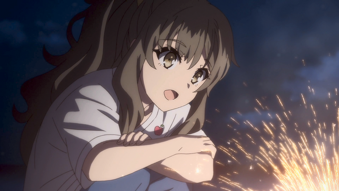 Rio Futaba watching fireworks