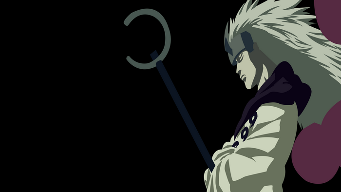 Madara Uchiha from Naruto holding a staff