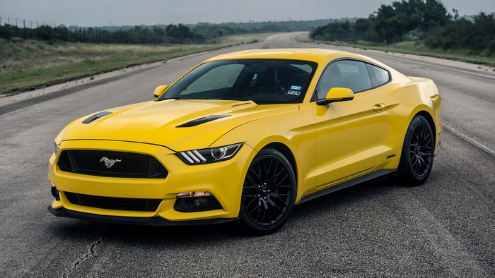 Yellow Hennessey Mustang GT Coupe