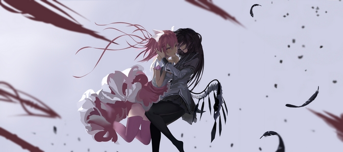 Homura Akemi and Madoka Kaname from Puella Magi Madoka Magica