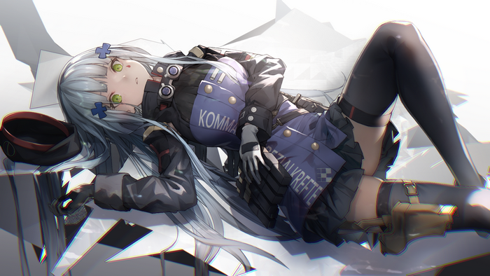 HK416 from Girls Frontline lying down