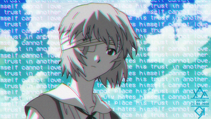 Rei Ayanami in Neon Genesis Evangelion Digital Art