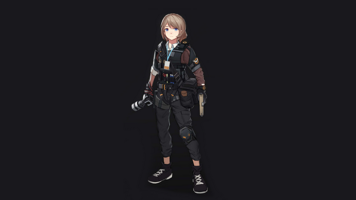 Anime girl with camera and gun from Tom Clancy's The Division