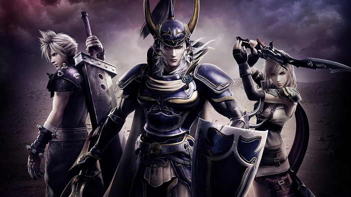Warrior of Light, Cloud Strife, and Lightning from Final Fantasy