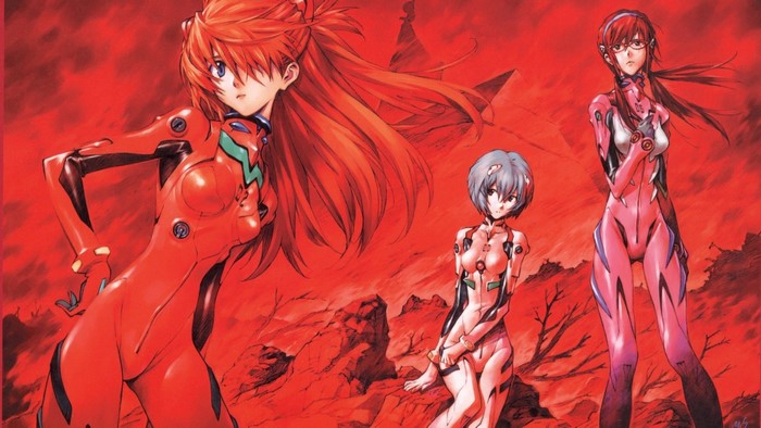 Asuka, Rei, and Mari from Neon Genesis Evangelion