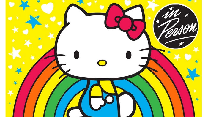 Hello Kitty with Rainbow and Stars