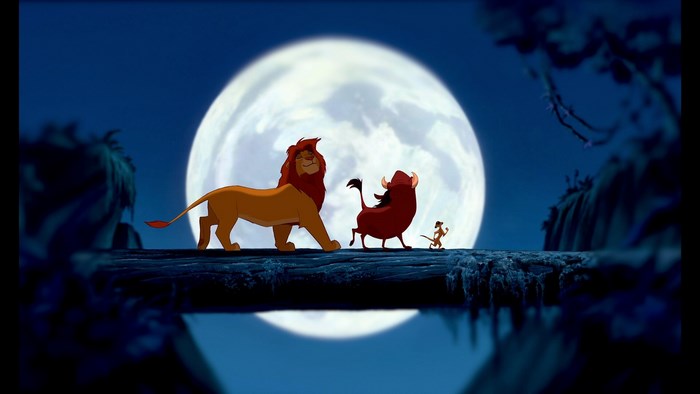 Simba, Timon, and Pumbaa from The Lion King