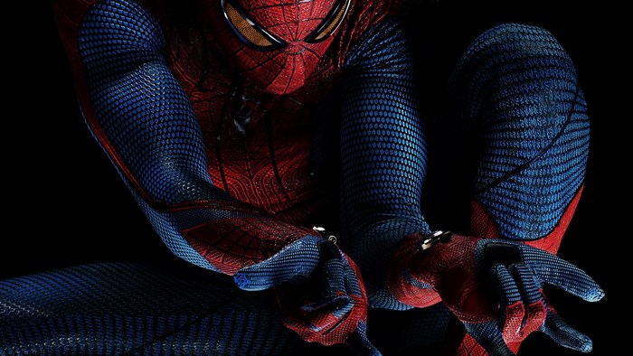 Spiderman in red and blue suit