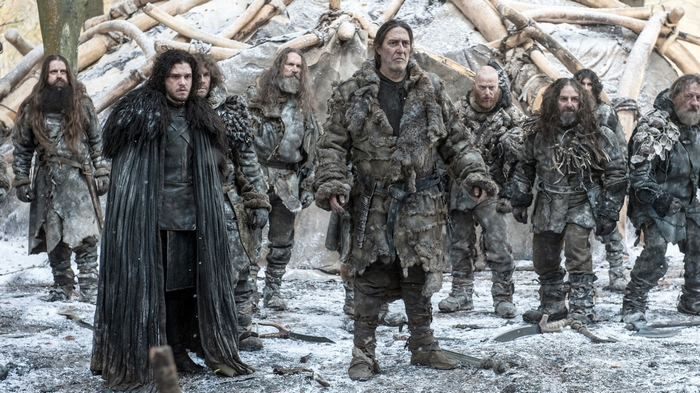 Game of Thrones characters in winter setting
