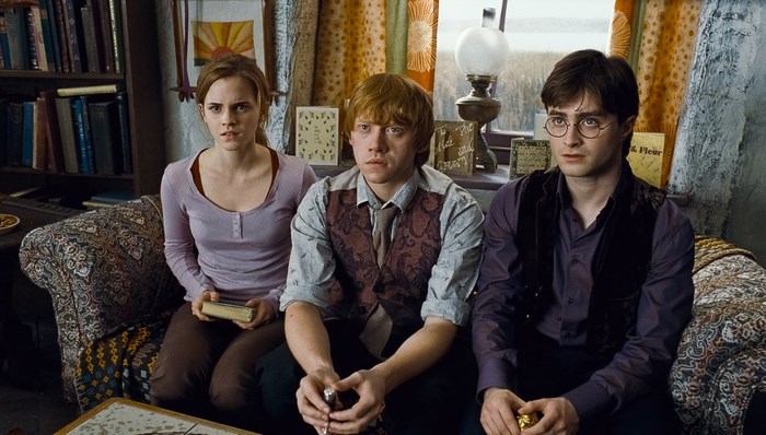 Hermione, Ron, and Harry from Harry Potter