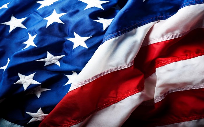 Close-up of the American flag