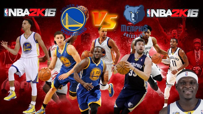 NBA 2K16 Golden State Warriors vs Memphis Grizzlies