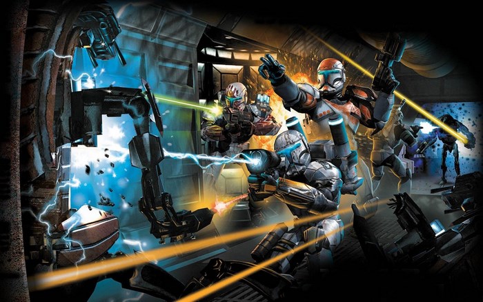 Star Wars: Republic Commando squad in battle
