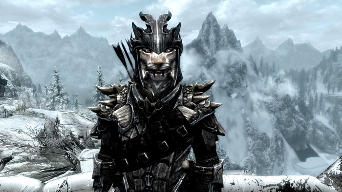 Khajiit warrior in Skyrim