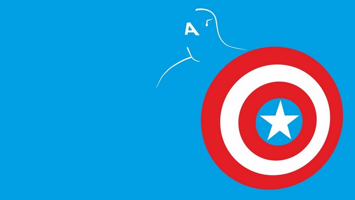 Captain America's Shield and Outline