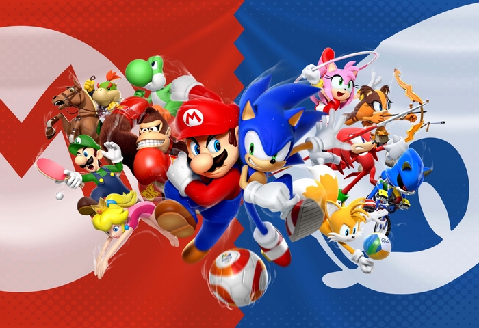 Mario and Sonic characters from Mario & Sonic at the Olympic Games