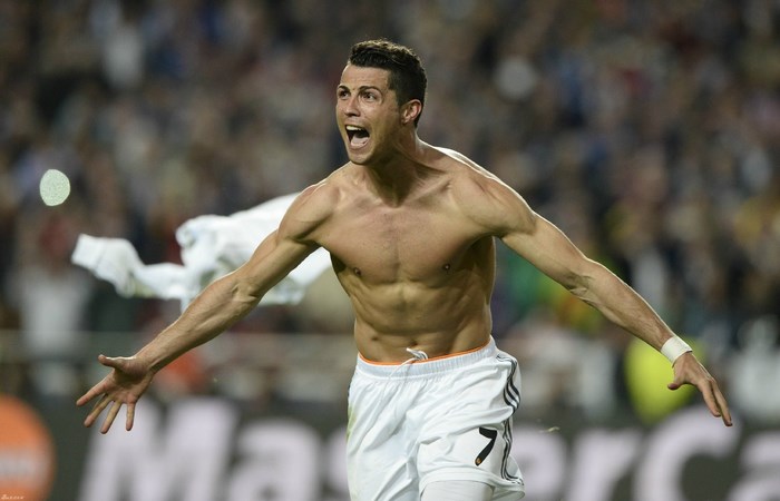 Cristiano Ronaldo celebrating a goal